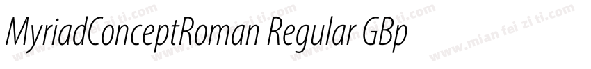 MyriadConceptRoman Regular GBpc EUC字体转换